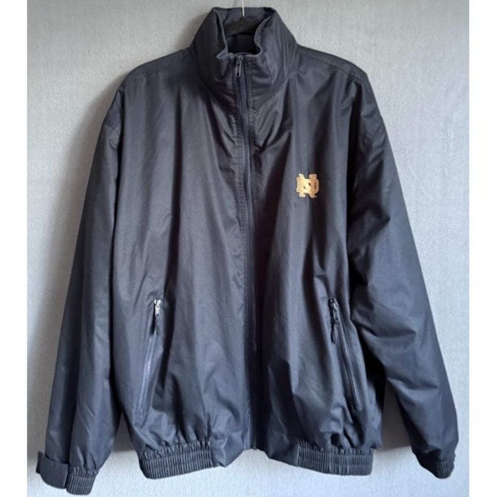 Lee‎ Valley Ireland Jacket Coat Men XL Blue Notre Dame ND Fleece Windbreaker